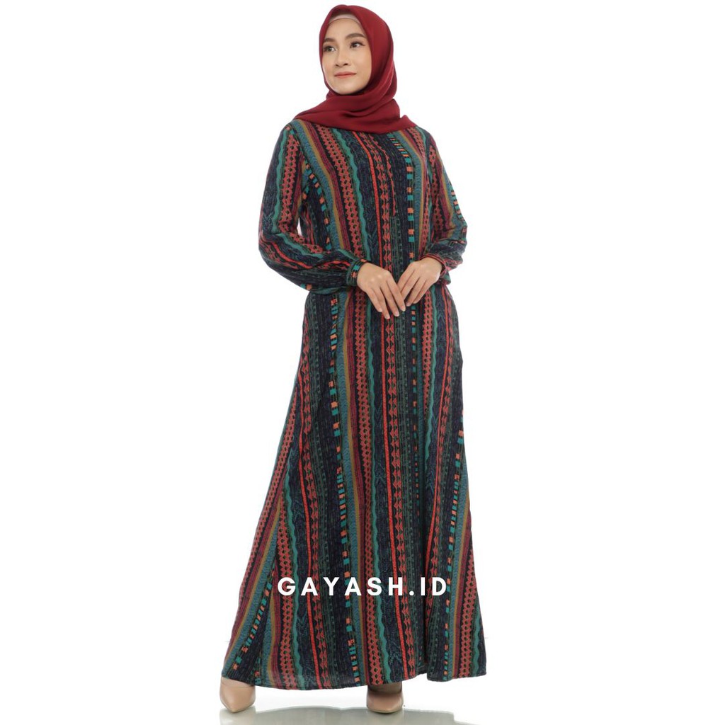 GAYASH Dress Viscose Premium Bhia - Maroon