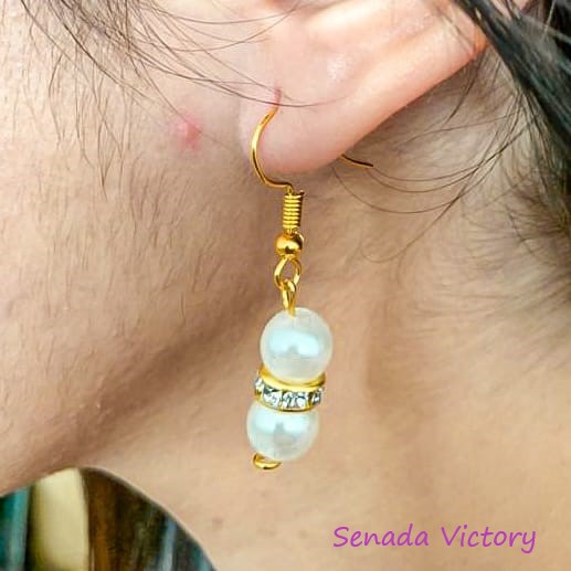 Senada Victory Anting Stylish Dua Mutirara Aksesoris Wanita SVA010