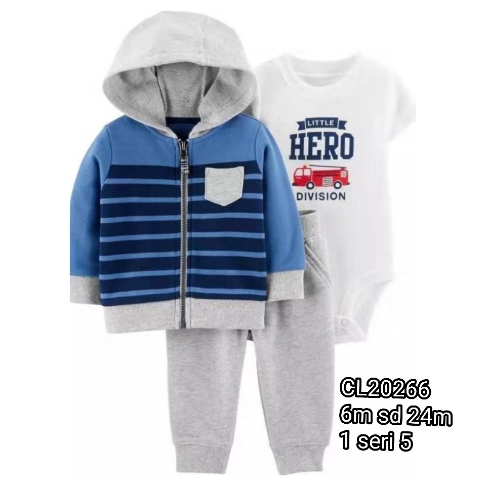 Catell Love Setelan Jaket 3in1 Baby Boy&amp;Girl