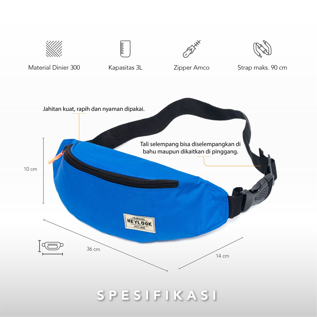 HEYLOOK Project - Tas Selempang RUNNING Pria Wanita Waistbag Pria Slingbag Outdoor Waistpack