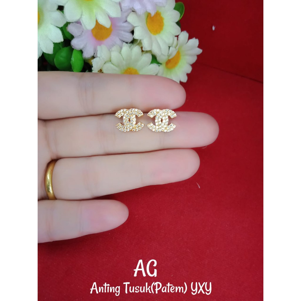 Anting Tusuk Channel Full Berlian