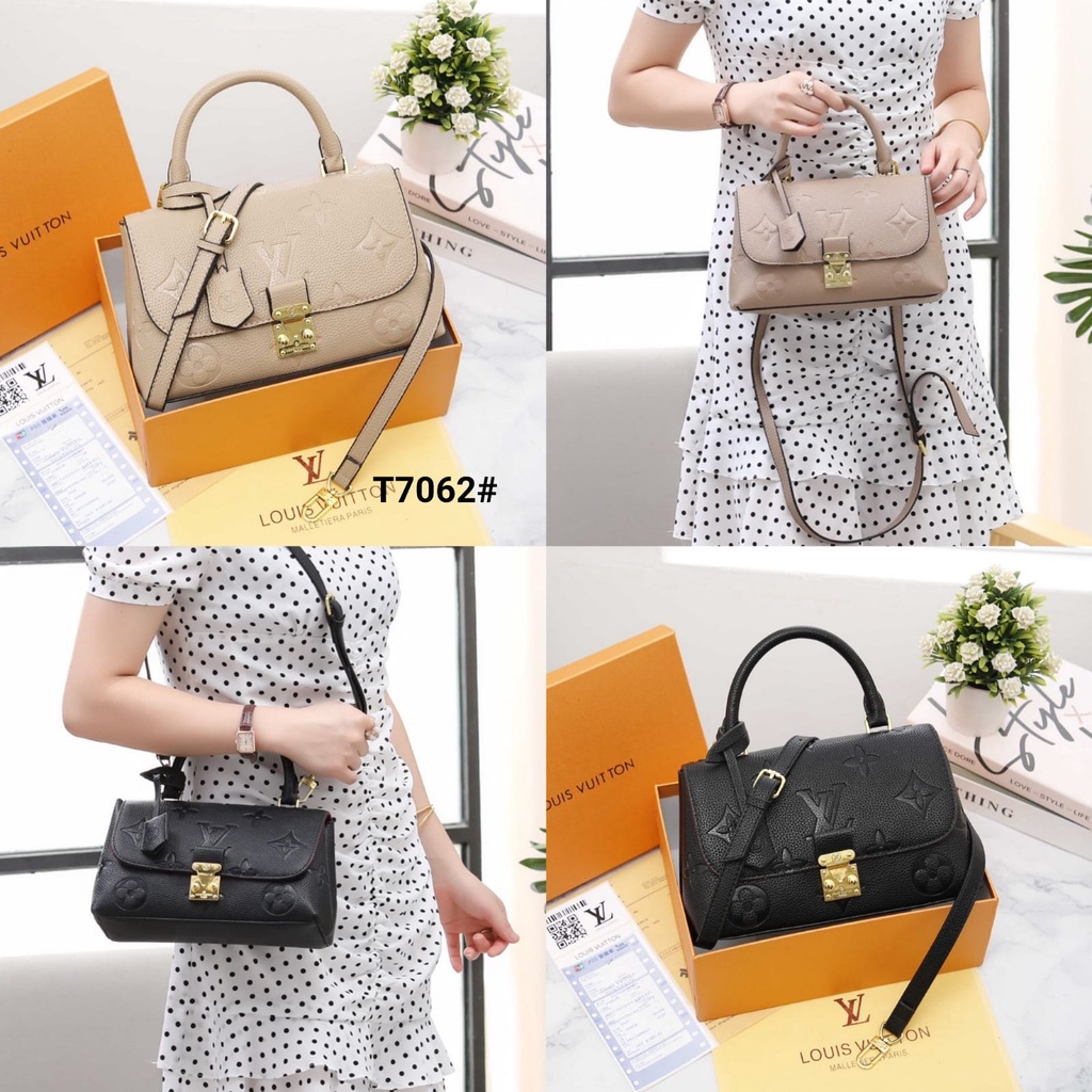 Tas Louis Vuitton Madeleine Mm Monogram LV Leather 7062 Motif Semi Premium  (Kode: LVT687) 