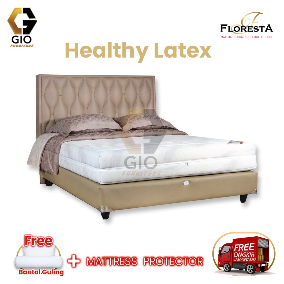 Kasur Floresta Healthy / Floresta Springbed Healthy (Full Set Mattress + Divan + Headboard + Bonus )