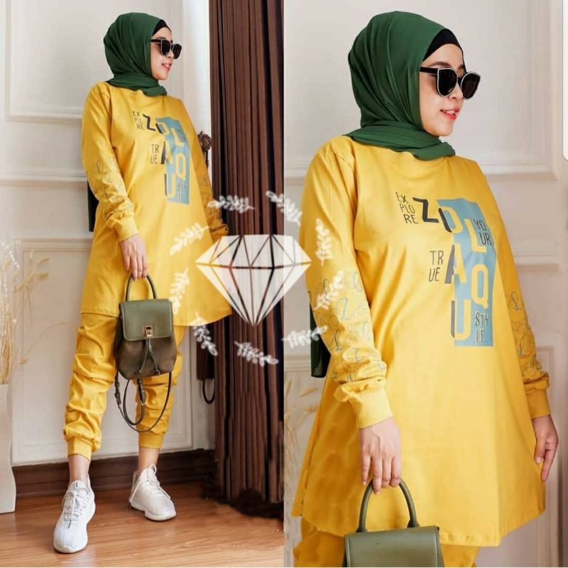 SET CELANA EXPLORER ZLQ, BABYTERRY, GAMIS HIJAB MUSLIM, SETELAN OLAHRAGA