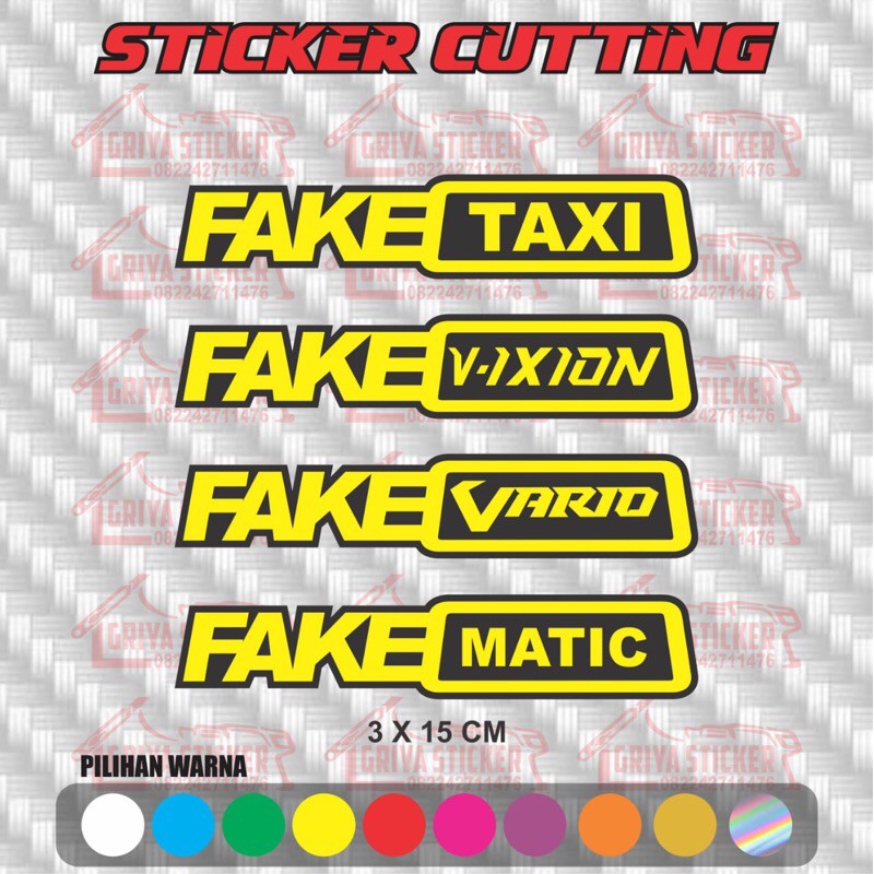 Sticker Fake Beat nmax satria mio vixion taxi vario matic stiker custom motor