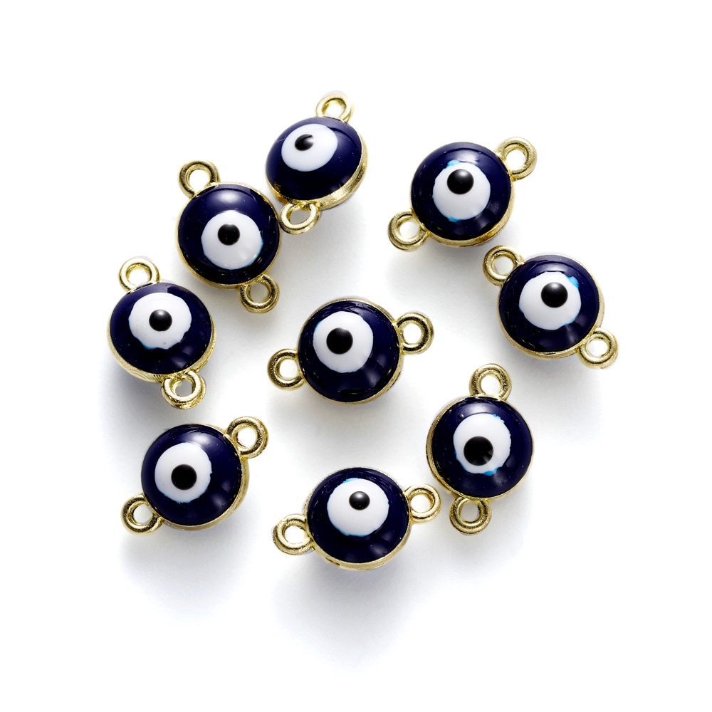 1000pcs Liontin Bentuk Evil Eye Bahan Alloy Untuk Membuat Perhiasan Kalung Dan Gelang