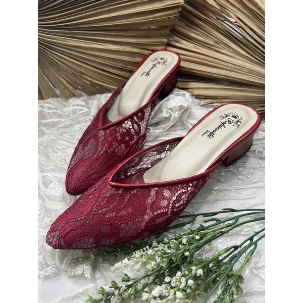 sepatu wanita pesta  johana marron 3cm tahu