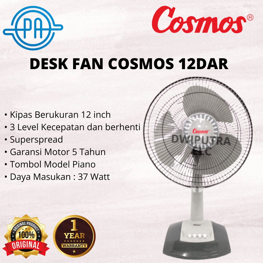 KIPAS ANGIN MEJA COSMOS DESK FAN COSMOS 12DAR 12 DAR