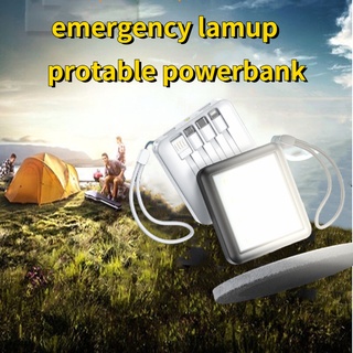 Rechargeable Waterproof Lampu Emergency LED Outdoor Camping Flashlight Powerbank 20000mah/10000mah Super Bright Light Power Bank with LED Flashlight for Tenda Kemah