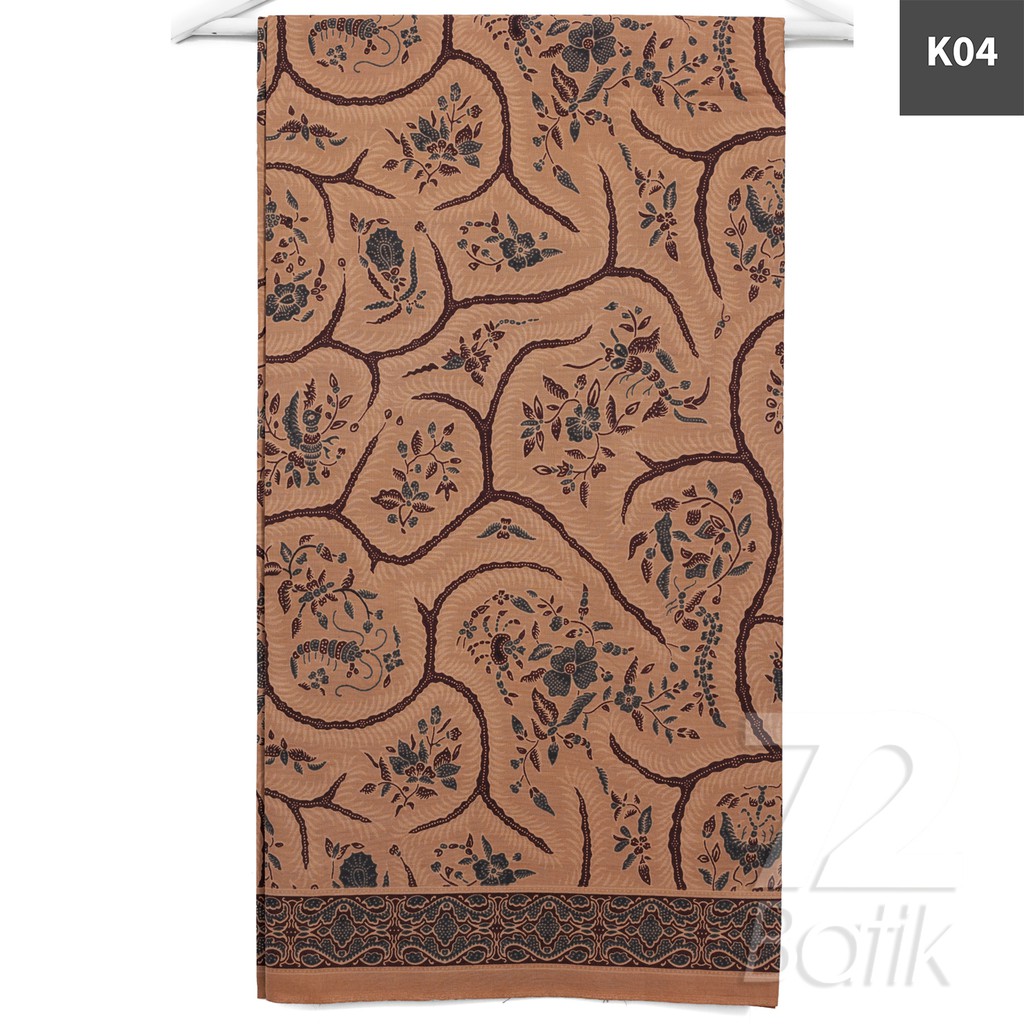 KAIN BATIK PREMIUM Bahan Katun Motif Kembang Segaris Warna Biru Hitam 726595 Cap 72 Jarik Jarit Samping Kebat Panjang Batik Katun Modern Premium Bahan Seragam Batik Pernikahan Kantor Keluarga Murah Kamen Jadi Batik Bali Lembaran