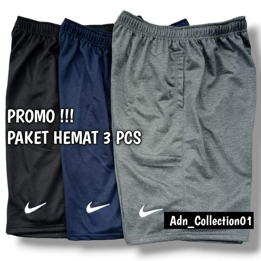 ( PAKET HEMAT 3 PCS ) Celana Pendek Kolor Jumbo Pria Wanita M L XL XXL XXXL