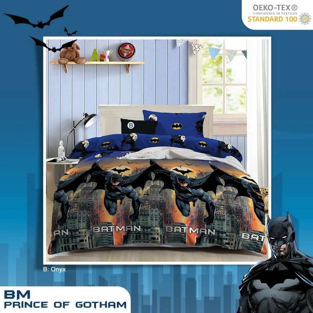 KAIN SPREI METERAN KATUN CVC MOTIF BATMAN BM PRINCE OF GOTHAM