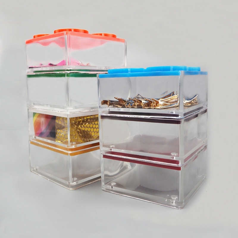 SIY Silicone Multilayer Storage Box for w/ Lid Mold Set for Epoxy Resin Casting Stackable Stationery Jewelry Trinket Hol