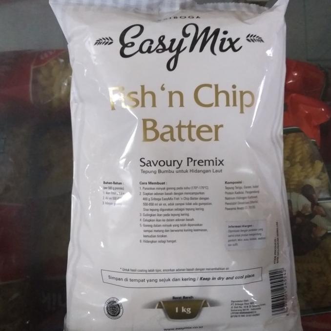 

sriboga easymix fish and chip batter 1kg fish n chip premix