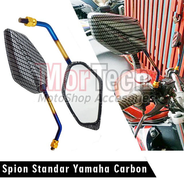 Kaca Spion Standar Yamaha Carbon 2 Tone Twotone Pelangi Jupiter Mx Jupiter Z Vega ZR F1zr Vega R