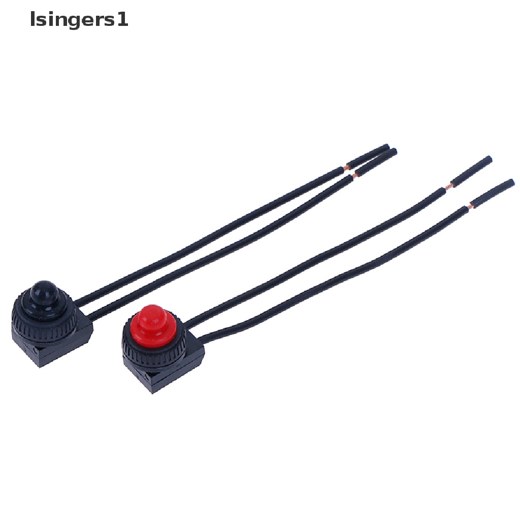 (lsingers1) Saklar Tombol Tekan on-off 220v Anti Air Dengan Kabel 4 &quot;Warna Hitam