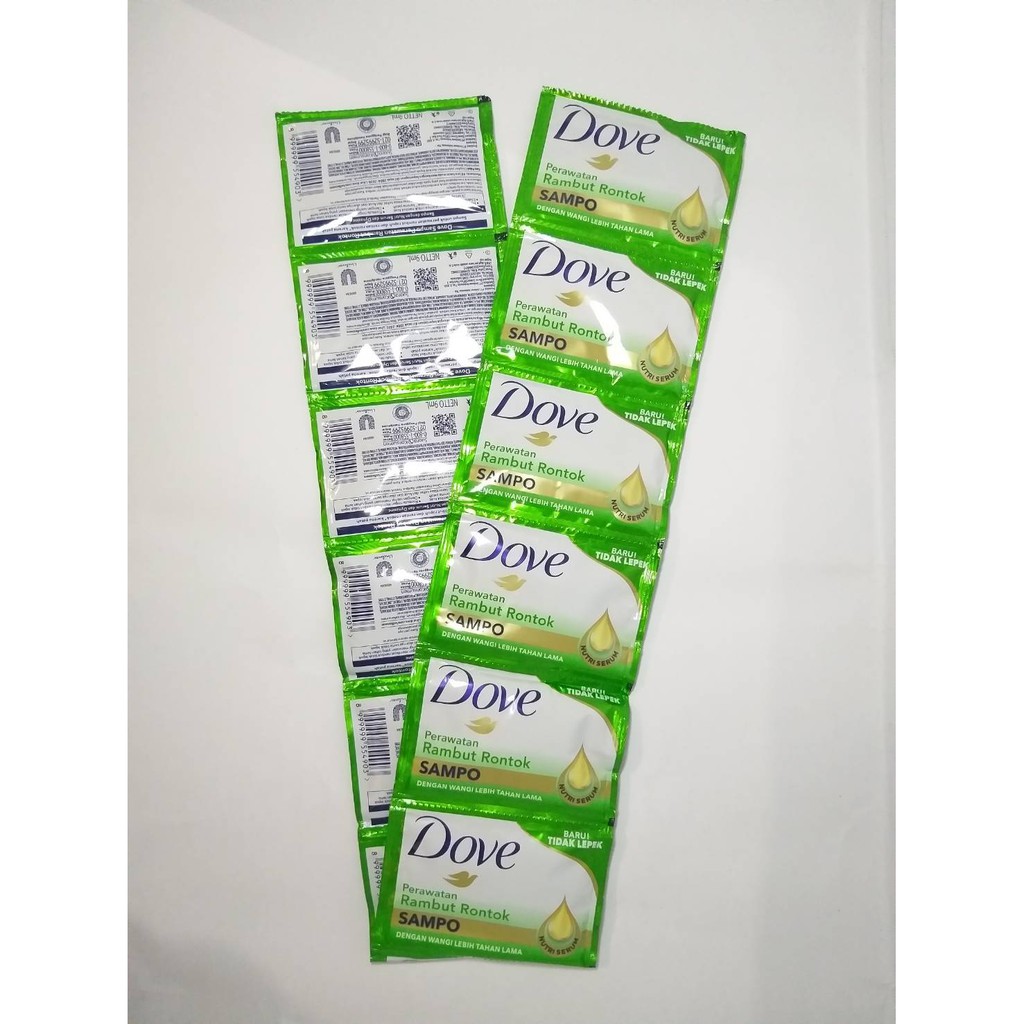 Shampoo Dove Renceng 9ml Isi 12 Sachet Perawatan Anti Ketombe/Rambut Rontok/Rambut Rusak