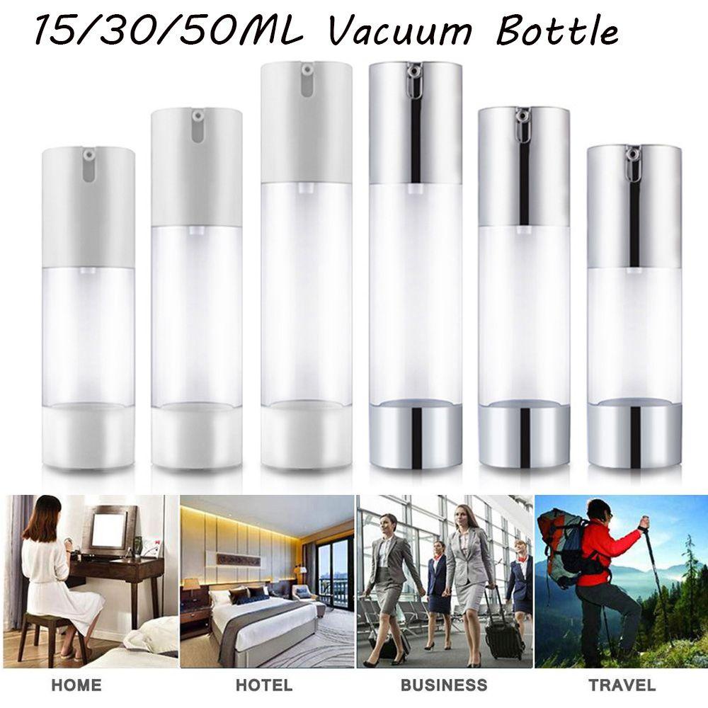 Rebuy Botol Isi Ulang Airless Pump Cairan Kosmetik Travel Plastik Transparan