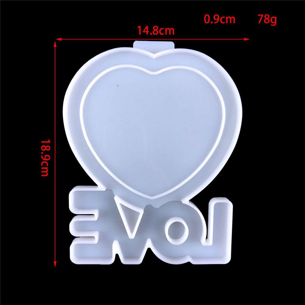 R-flower Resin Cetakan Kristal Epoxy Resin Liontin Love Heart Jewelry Making Tools Silicone Mould