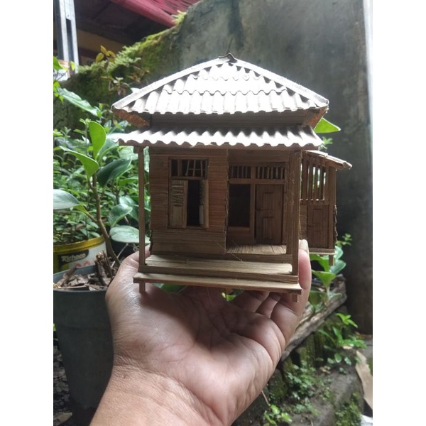 Miniatur Rumah Kayu/Diorama/Handmade