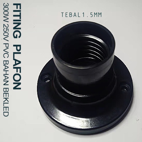 FITING LAMPU PLAFON SOU-SEI MODEL BROCO/300W  250V PVC BAHAN BEKLED FITTING  PLAFON  /FITTING PLAFON HITAM &amp; PUTIH