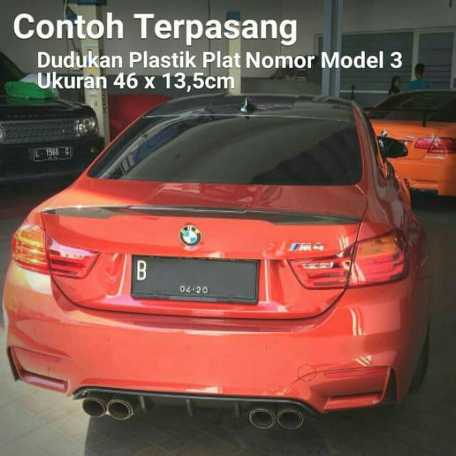 Dudukan Plastik Plat Nomor Mobil Model 3 Kualitas OEM