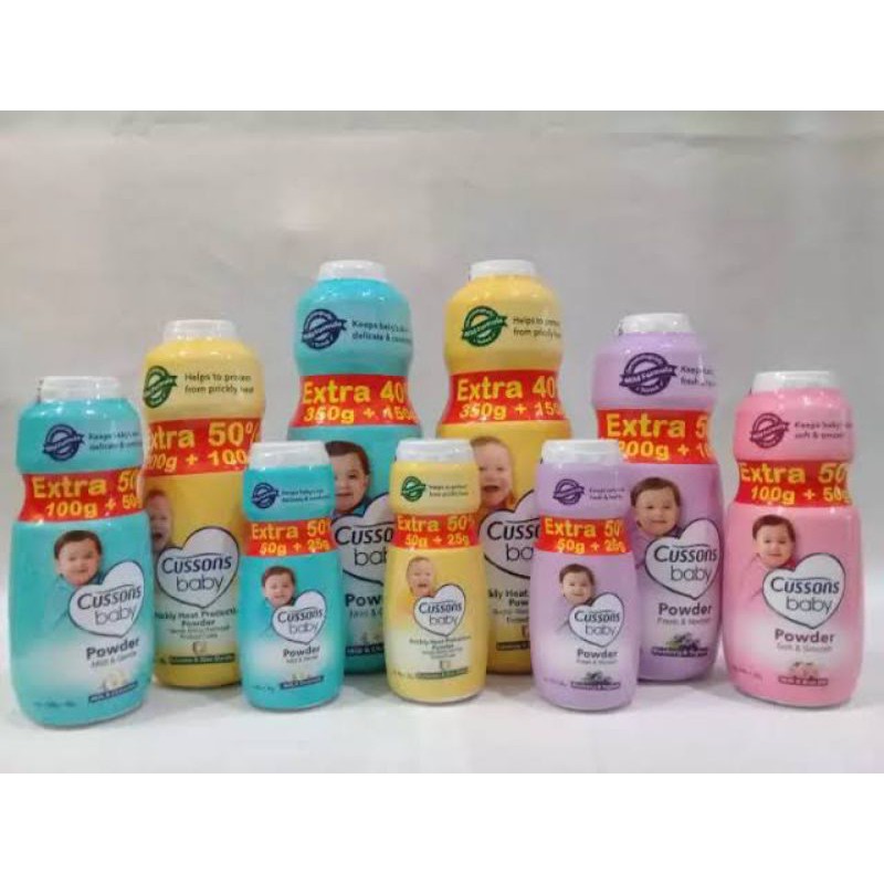 Bedak Bayi Cussons Baby Powder 200gr Extra Isi 100gr