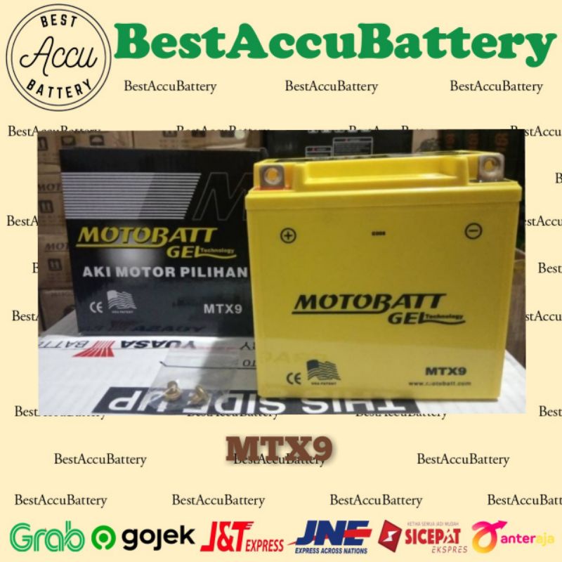 Aki Motor Pulsar 200NS Motobatt MTX9