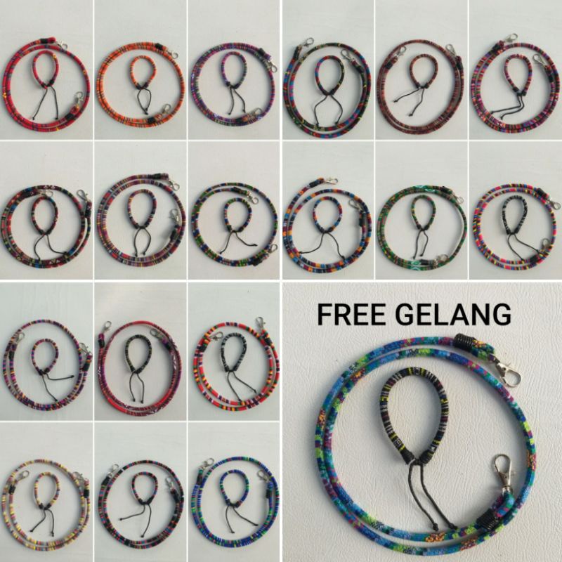 Strap Masker etnik Tali Tenun Etnic Etnik Tali Kalung gantungan etnic etnik free gelang etnik lombok jepara