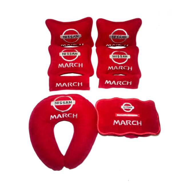 Nissan March Bantal aksesoris mobil merah