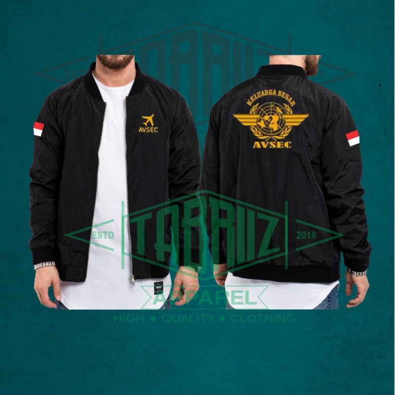 jaket bomber AVSEC pria/wanita