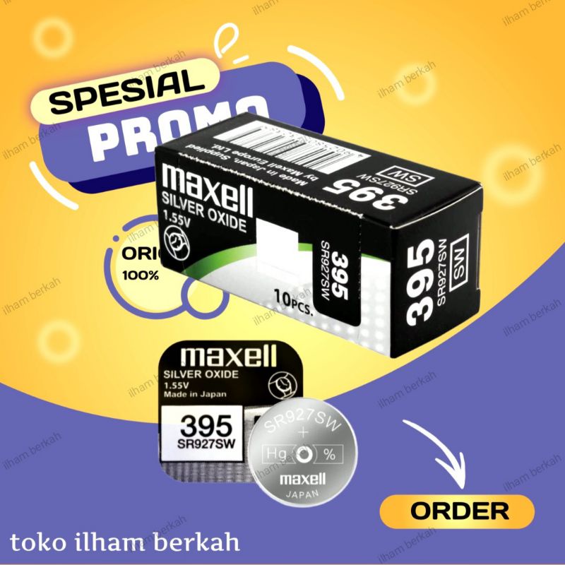 BATERAI MAXELL SR927SW 395 399 ORIGINAL / BATRAI JAM TANGAN SR927 AG7 LR57 LR926