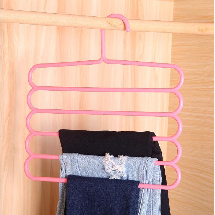 DODORY HL0048 Hanger Baju Susun 5 in 1 Anger Plastik Gantungan Jilbab Handuk Serbaguna