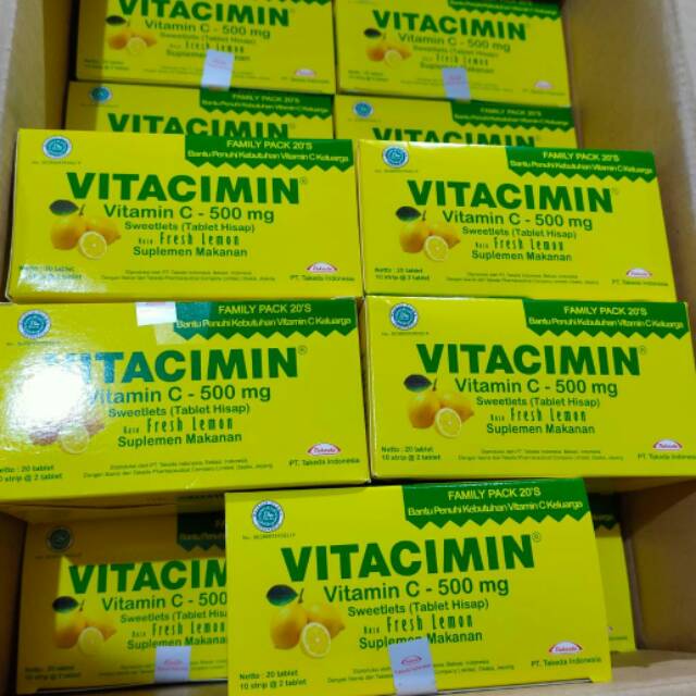 Vitacimin vitamin C 500mg (1box isi 10strip) MURAH