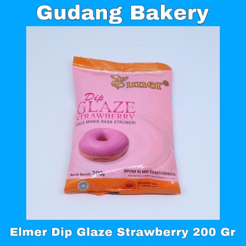 

Elmer Dip Glaze Strawberry 200 Gr