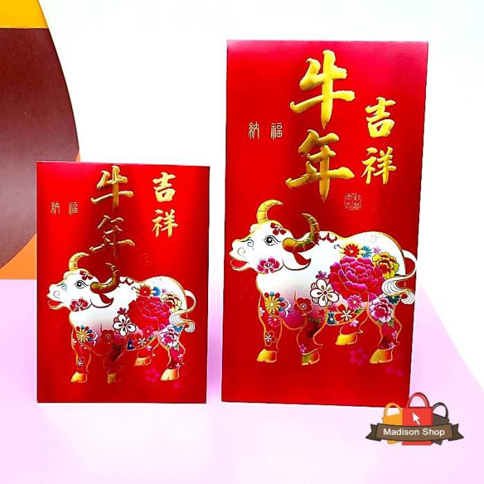

SK3004 Angpao Kerbau Pendek isi 4 Hologram Kilap Ampao Imlek Murah
