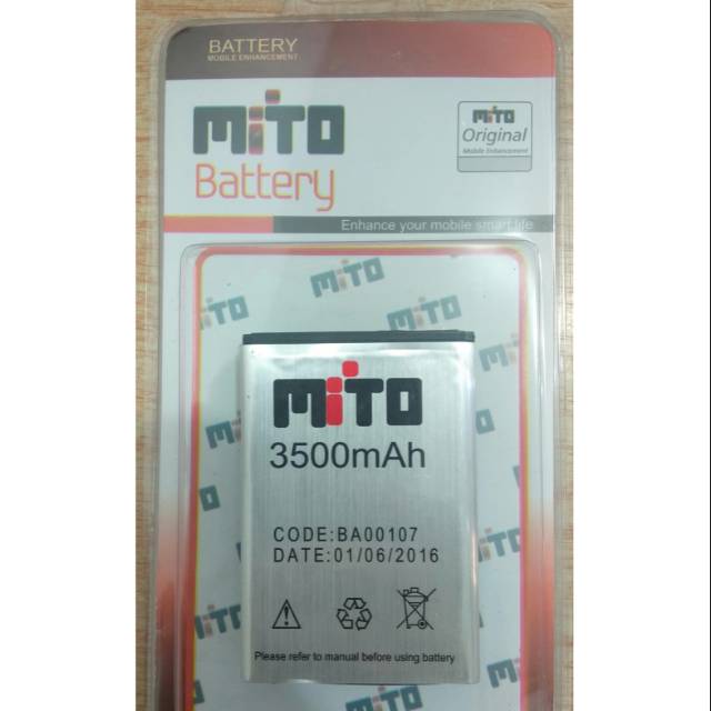 Batre baterai batteri Mito Ba00107 Mito A78 ORIGINAL