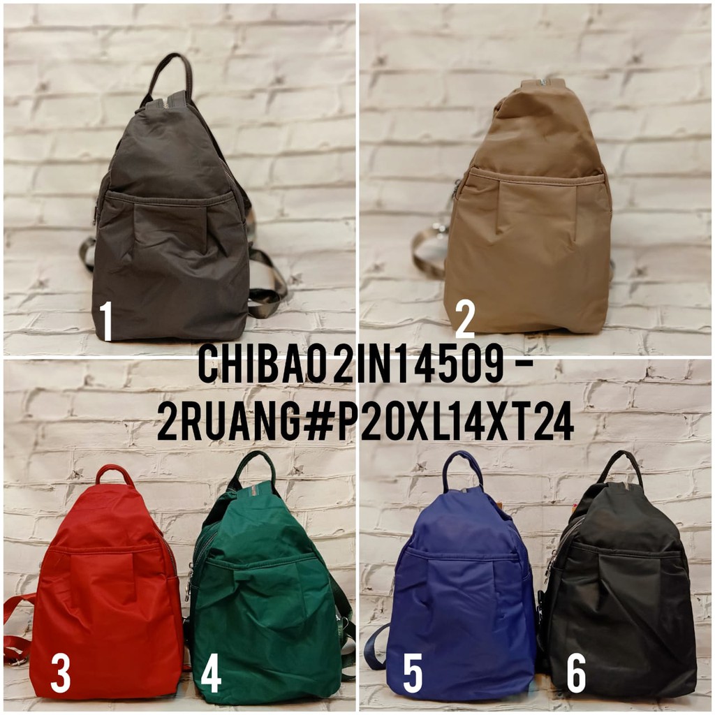 TAS RANSEL WANITA CHIBAO IMPORT 2 FUNGSI - TAS SELEMPANG - BACKPACK