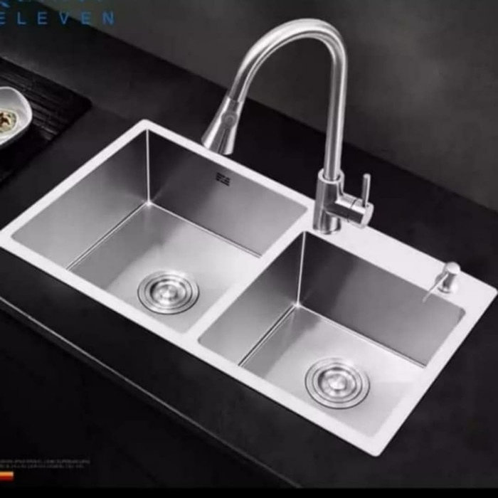 Wastafel - Paket Kichen Sink 2 Lubang 7541/Paket Bak Cuci Piring 2 Lubang