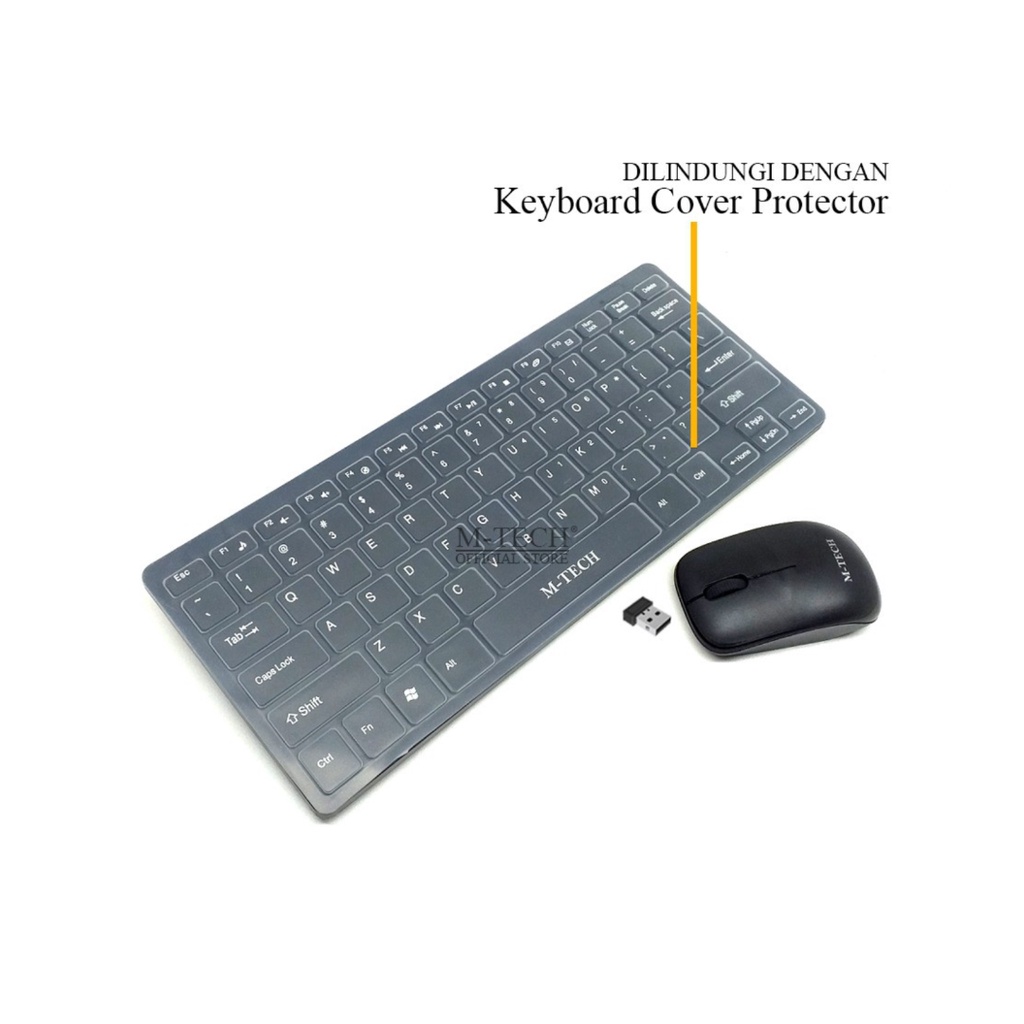 Trend-Paket Kerja FOr Smartphone - Keyboard + MOuse Wireless M-Tech STK-03 Plus Kabel OTG TYPE C