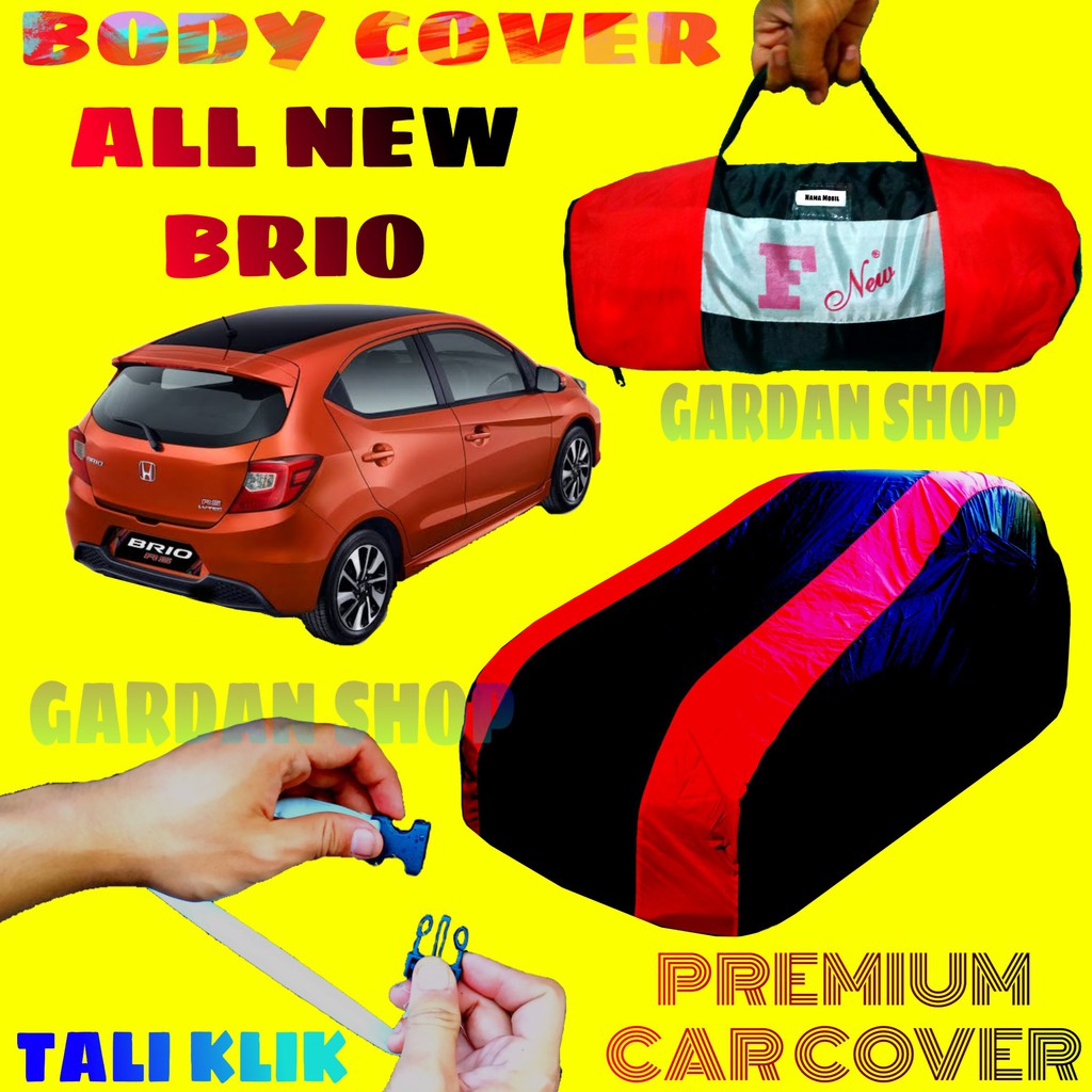 Body Cover ALL NEW BRIO Sarung MERAH Penutup Pelindung Bodi Mobil New Brio Waterproof PREMIUM