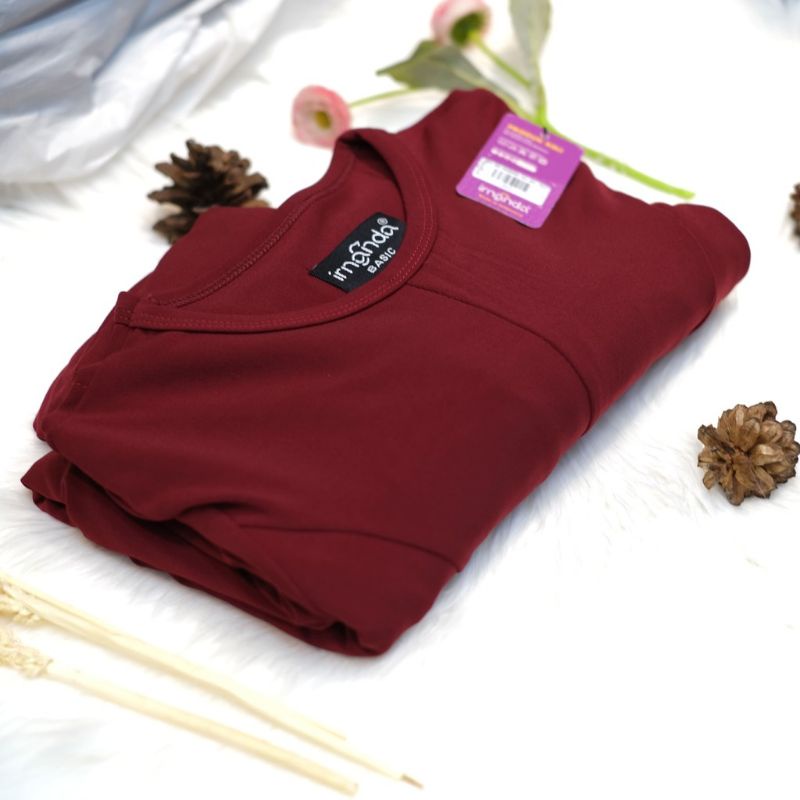 [Irnanda] Gamis Dress Diamond Umbrella Payung Bahan Jersey Diamond Premium Best Seller-Maroon