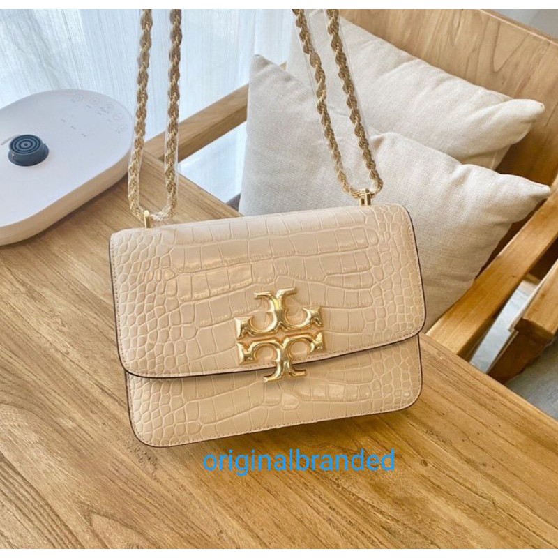 Original TB Eleanor Convertible Shoulder Bag in CROCO size (25 x 17cm) Ready stock.