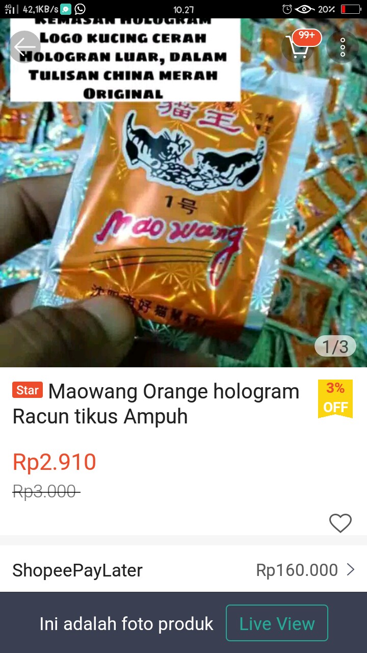 Maowang Orange Hologram Racun Tikus Ampuh