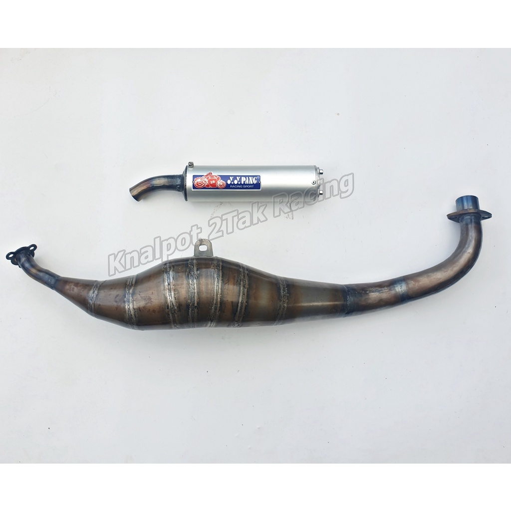 Knalpot Fiz R 2Tak YY Pang Kolong Scorpio Plat Galvanis