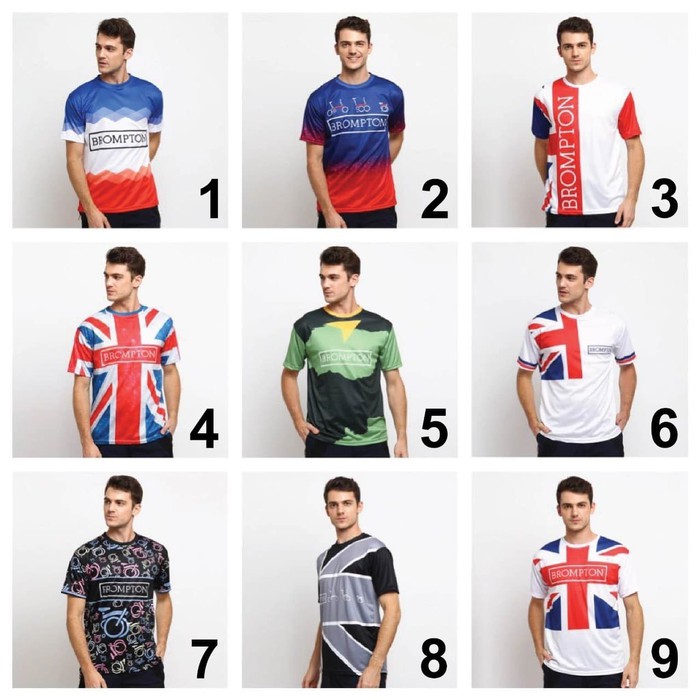 Kaos Jersey Brompton Bersepeda Olahraga Dri Fit Sepeda Lipat - KODE 1 M