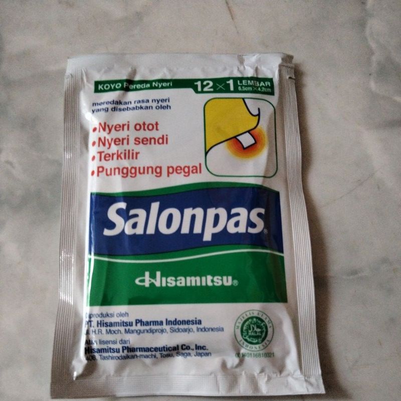 Salonpas 12×1 lembar/salonpas/koyo pereda nyeri