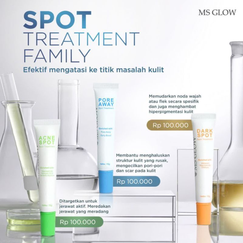 Acne Spot Ms Glow, Pore away Ms Glow, Dark Spot Ms Glow