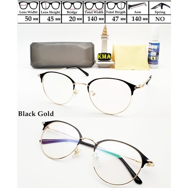 8803. Frame bulat korea frame kacamata minus frame kacamata besi