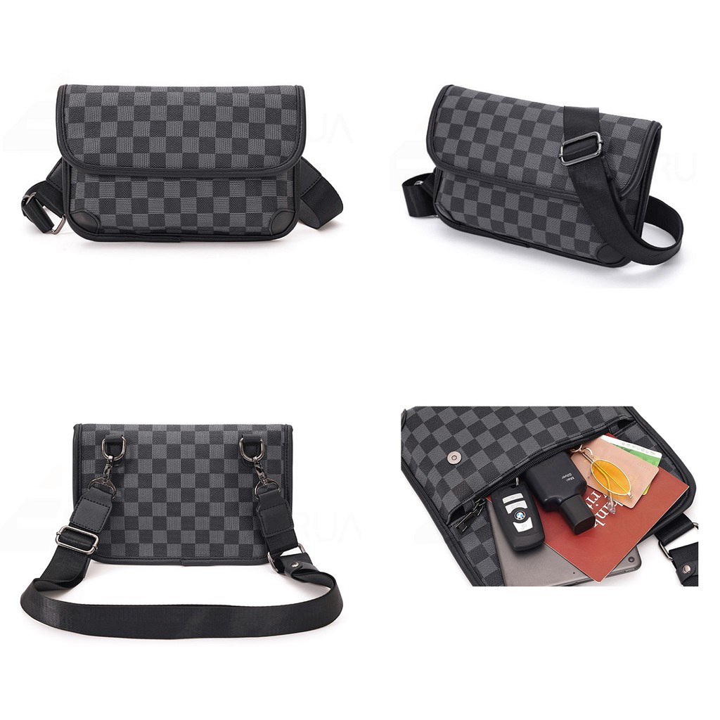 Tas Selempang Pria Murah Waistbag Pria Tas Slempang Kulit Pria Tas Bahu Pria Tas lv Damier